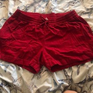 Red shorts